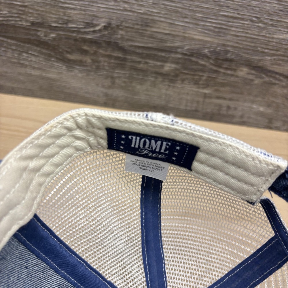 Minnesota Hat Cap Strap Back Mens One Size Blue White Trucker Denim Embroidered - Picture 8 of 9